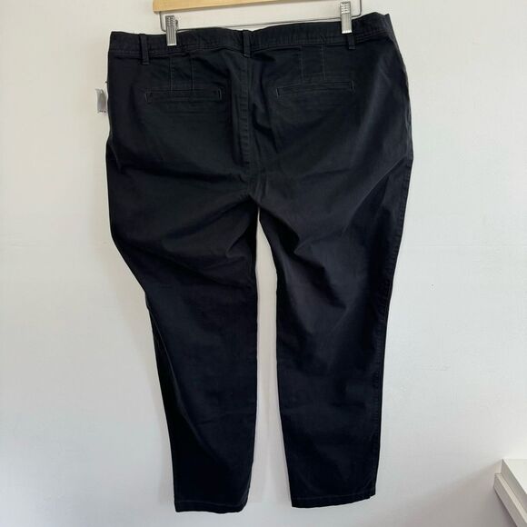 NWT Gap Maternity Best Girlfriend Inset Panel Black Khaki Pants Size 16 - Picture 8 of 10